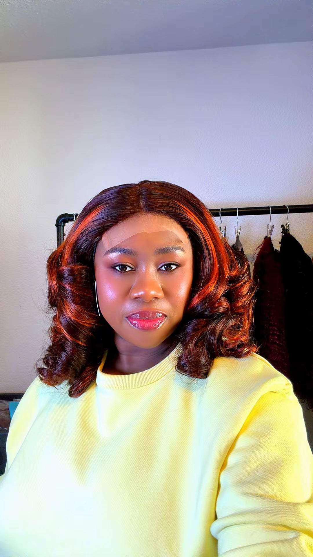 Bouncy Curly 16inch Wig Unit with 5x5 HD Closure. Nr 054