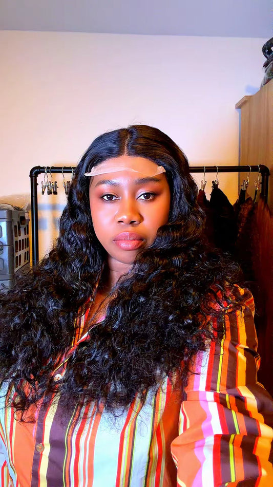 Deep Wave 24” Wig – 5x5 Closure | 300g Density | Black | Unit No. 078
