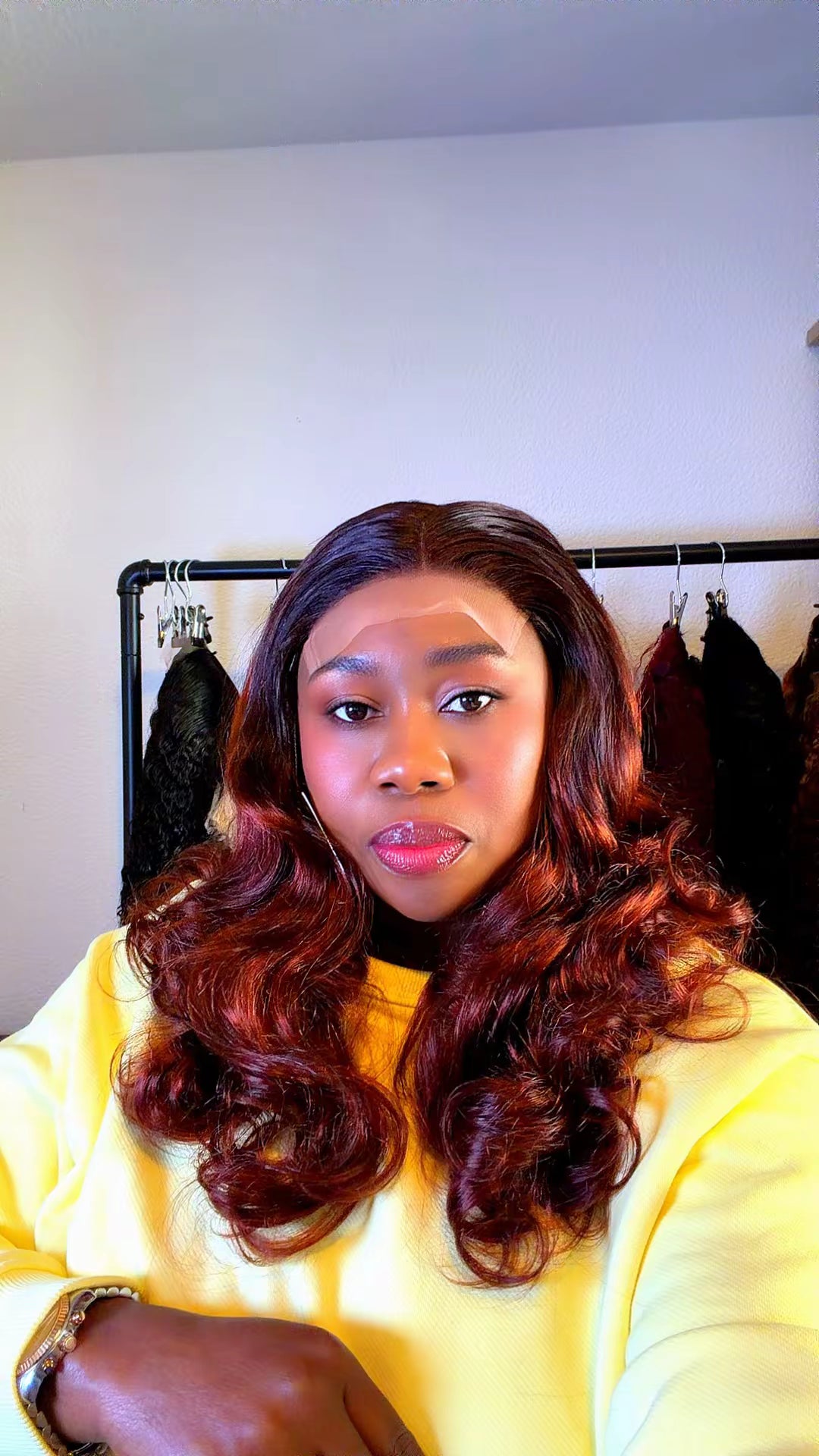 Bouncy  Curly 18inch Wig Unit with 5x5 HD Closure Nr 053