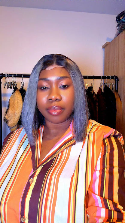 Straight Bob Wig – 2x6 Closure | 200g Density | Adjustable Band