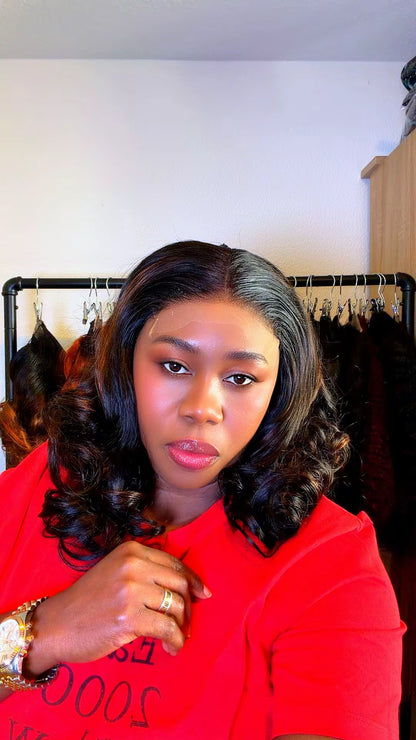 Bouncy  Curly  16inch Wig Unit (HD Lace) with 5x5 Closure. Nr 050