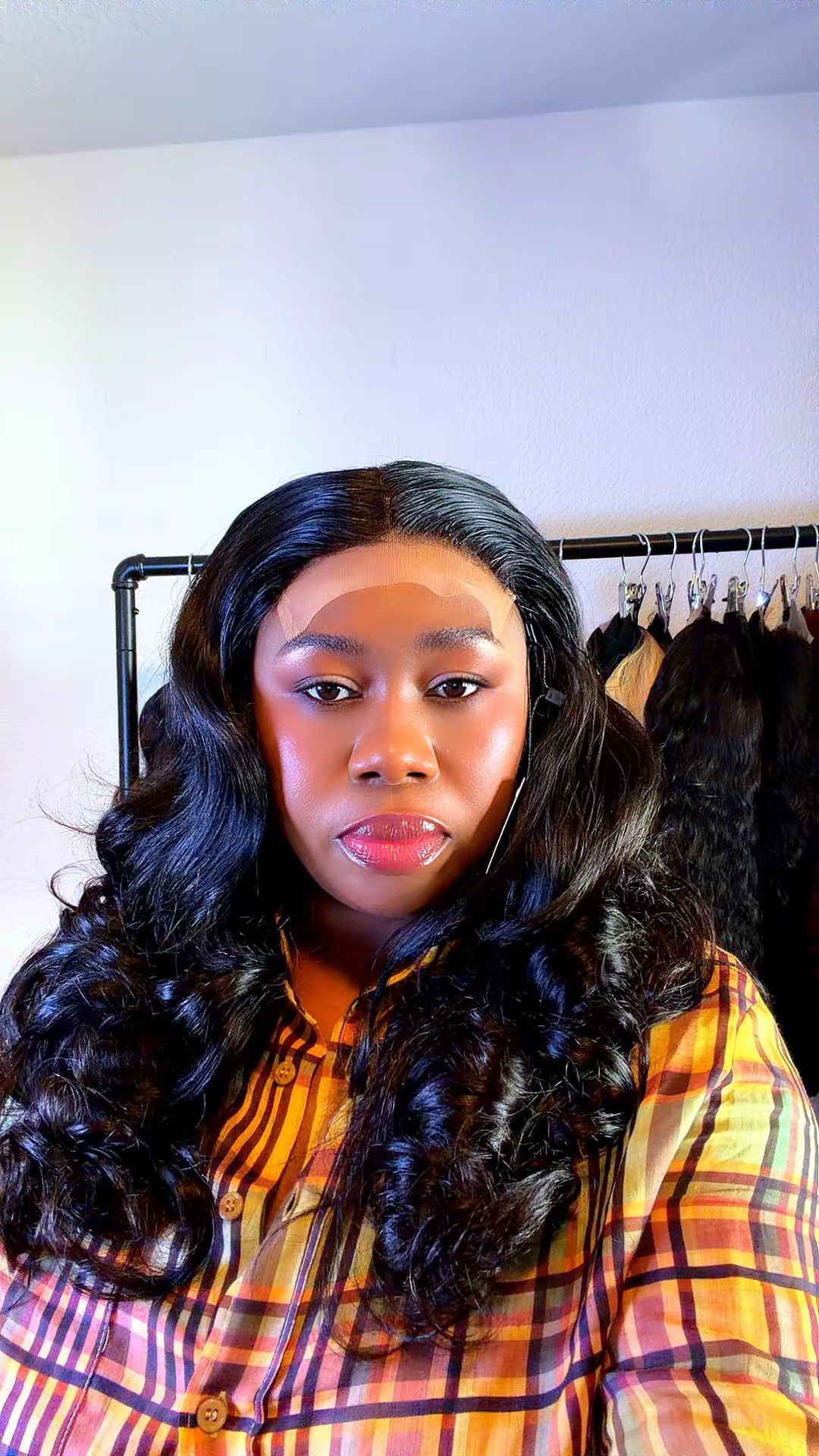 Bouncy curly 20inches Wig with 5 x 5 closure  Nr 045