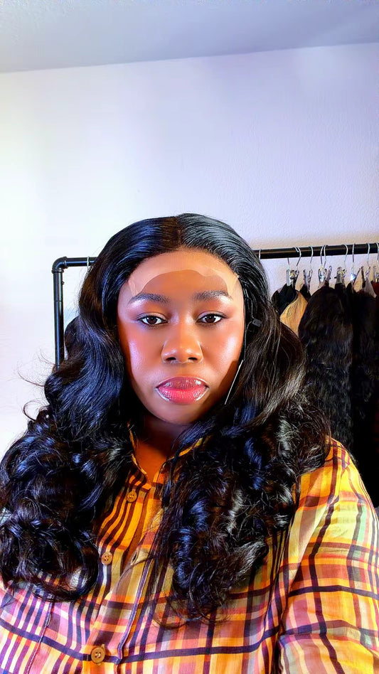 Bouncy curly 20inches Wig with 5 x 5 closure  Nr 045