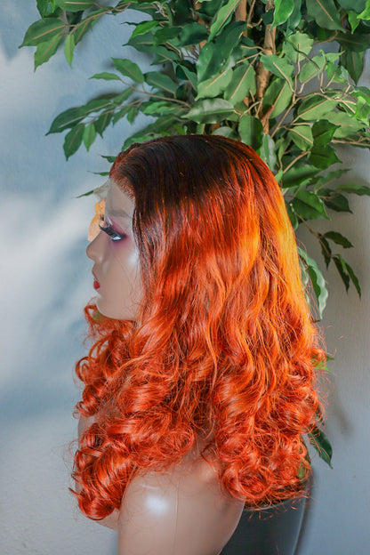 SDD Vietnamese Bouncy Curly Orange Brown root (5x5)