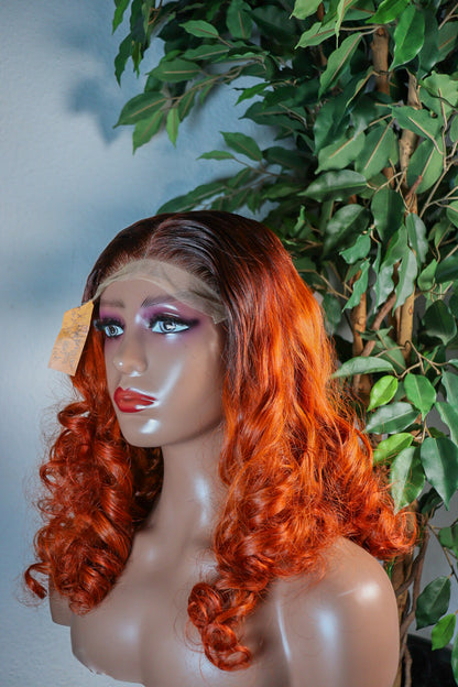 SDD Vietnamese Bouncy Curly Orange Brown root (5x5)