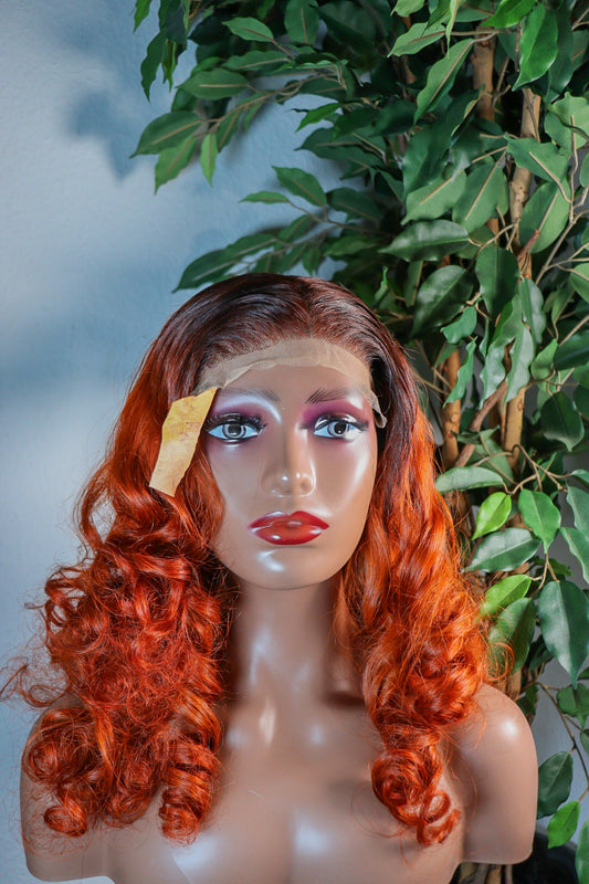 SDD Vietnamese Bouncy Curly Orange Brown root (5x5)