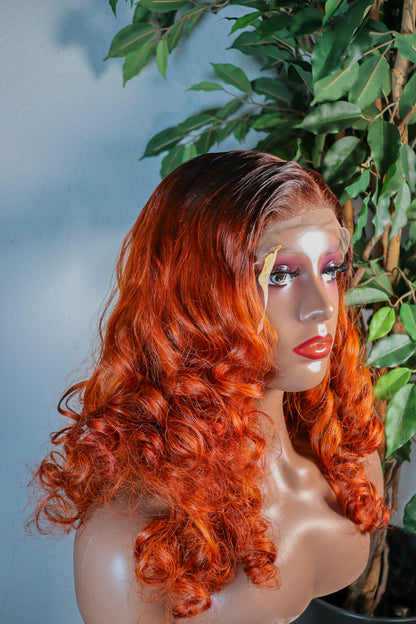 SDD Vietnamese Bouncy Curly Orange Brown root (5x5)