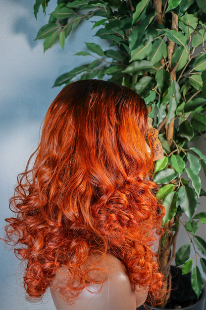 SDD Vietnamese Bouncy Curly Orange Brown root (5x5)
