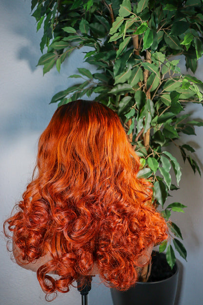 SDD Vietnamese Bouncy Curly Orange Brown root (5x5)