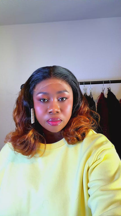 Bouncy Curly  16Inches Wig  with 5x5 HD Closure. Nr 049
