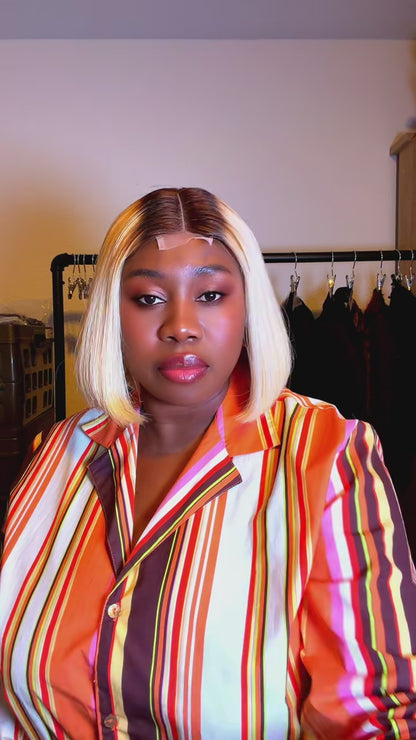 Straight Bob Wig – 2x6 Closure | 200g Density | Adjustable Band